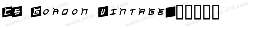 CS Gordon Vintage字体转换